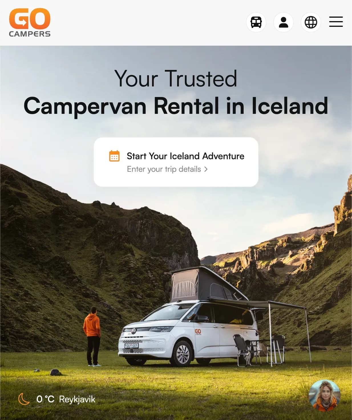 GO CAMPERS VANS IN ICELAND