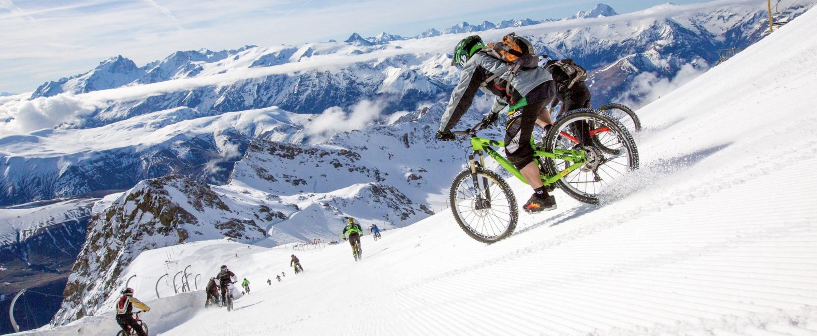 Vélo sur neige Alpes d’Huez